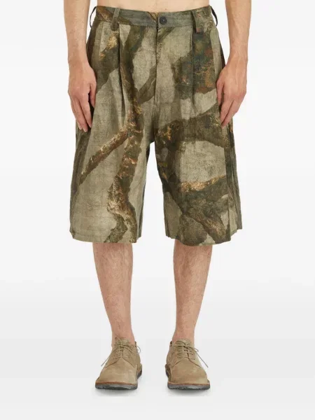 Bermudy Ziggy Chen s potiskem zelené