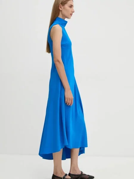 Sukienka Albarra midi rozkloszowana niebieski