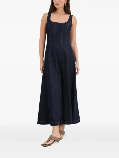 Rochie midi Marcella până la genunchi de costum albastru