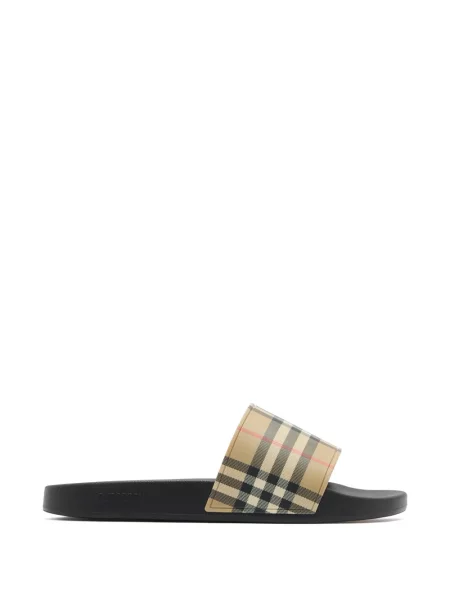 Papuci Burberry în carouri cu imagine