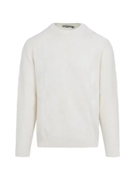 Pulover Canali tricotate cu imprimeu geometric