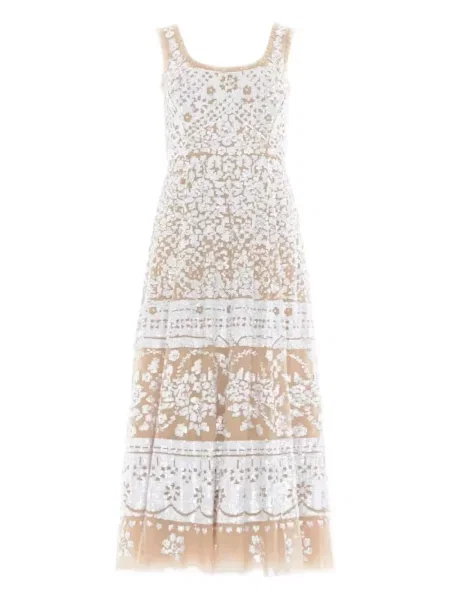 Sukienka midi Needle & Thread z cekinami do kolan garniturowa