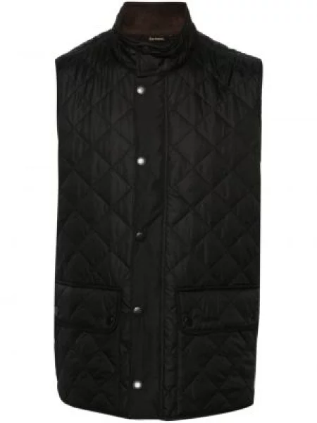 Vestă Barbour cu broderie negru