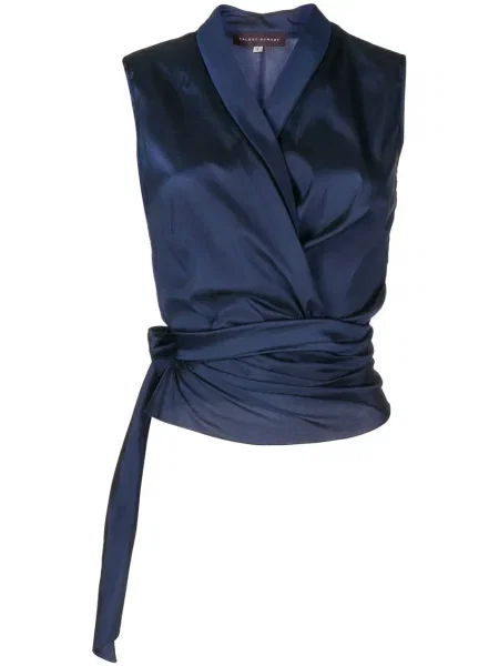 Bluzka Talbot Runhof bez rękawów niebieska