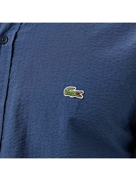 Lacoste Koszula Button-Down Slim Fit granatowa