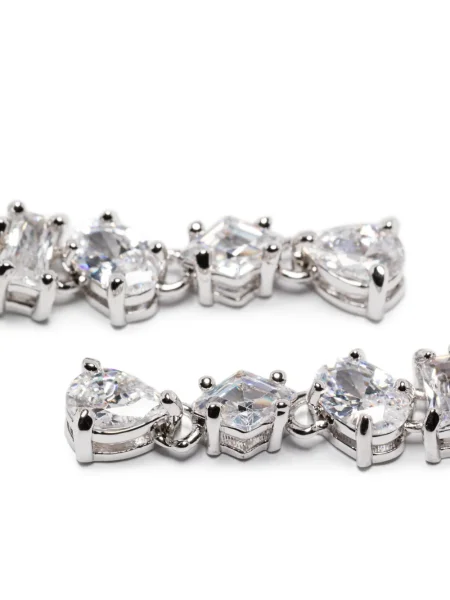 Cercei Maje de cristal argintiu