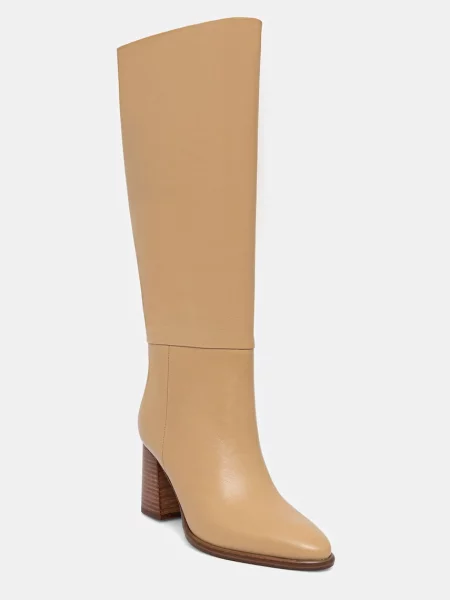 Кожени ботуши Guess PERINNA с дебел FLFPER бежово