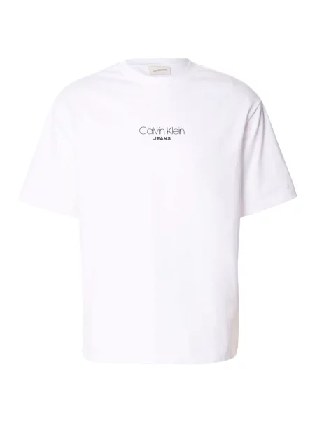 Τζιν πουκάμισο Calvin Klein Jeans λευκό