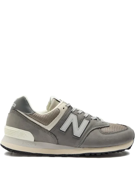 Sneakerși New Balance 574 cu șireturi din dantelă gri