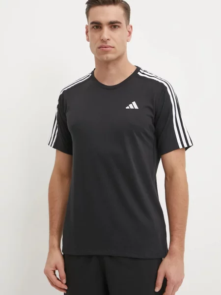 Тениска за бягане adidas Performance Own The Run с принт черно