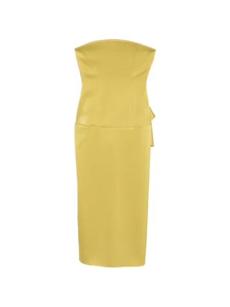 Sukienka midi Alex Perry do kolan bez ramiączek garniturowa zielona