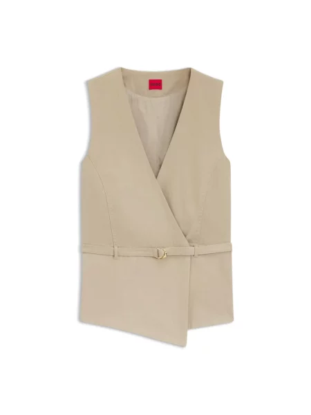 Hugo Kamizelka Blezerowa Ahella beige brązowa