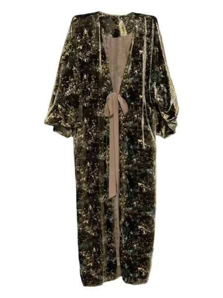 Rochie midi Yangkehan cu model floral cu imagine până la genunchi verde