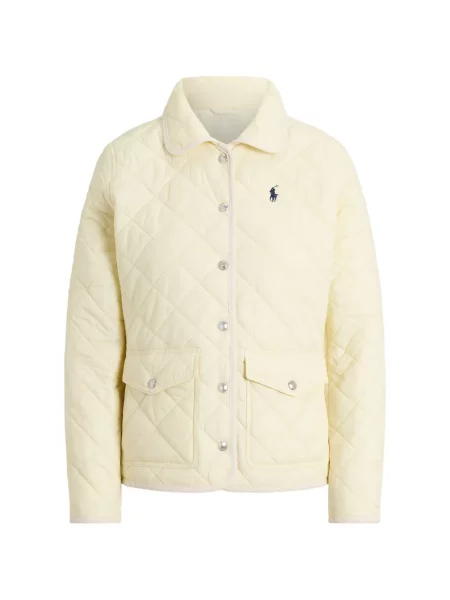 Fleece polo Polo Ralph Lauren με κέντημα με λαιμόκοψη v κόκκινο