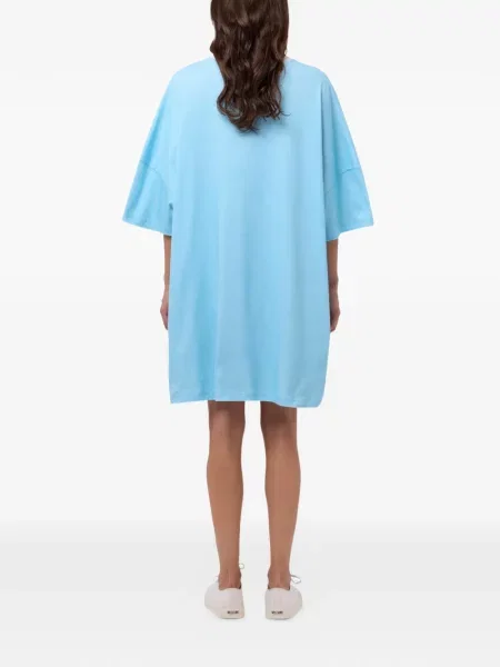 Rochie tip cămașă Moschino cu imagine albastru