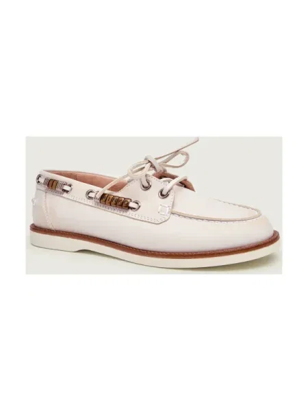 Pinko De piele pantofi loafer GRACE 01 alb