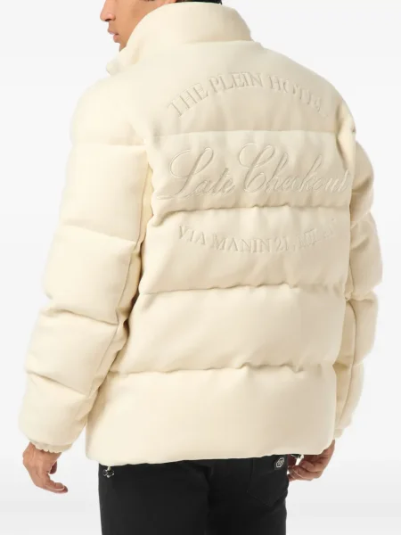 Geacă cu puf Philipp Plein cu broderie alb
