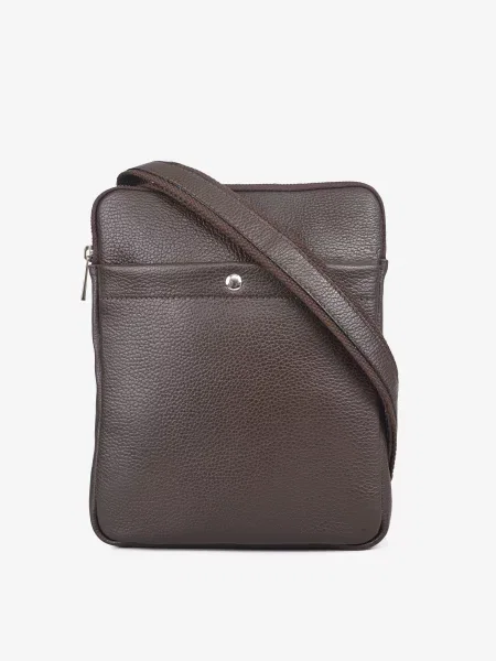 Кожаная сумка через плечо Inbag коричневая