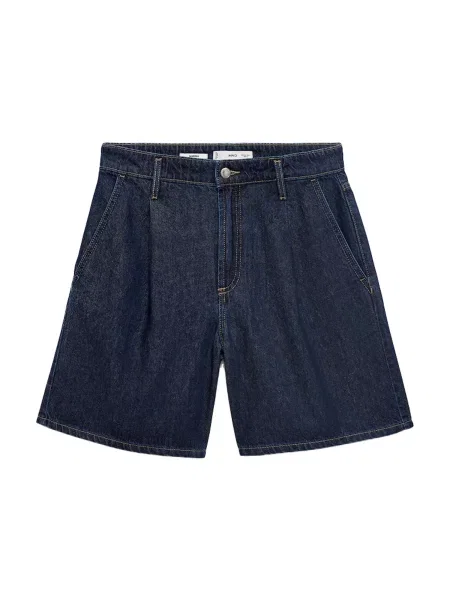 MANGO Pantaloni cu cute MARINA închis albastru