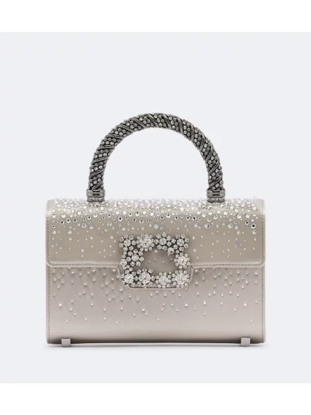 Top Roger Vivier din satin gri