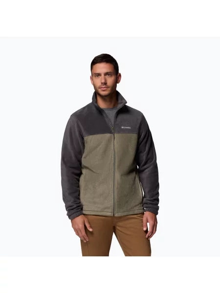 Fleecová mikina Columbia Steens Mountain Full Shark Stone/Green šedá