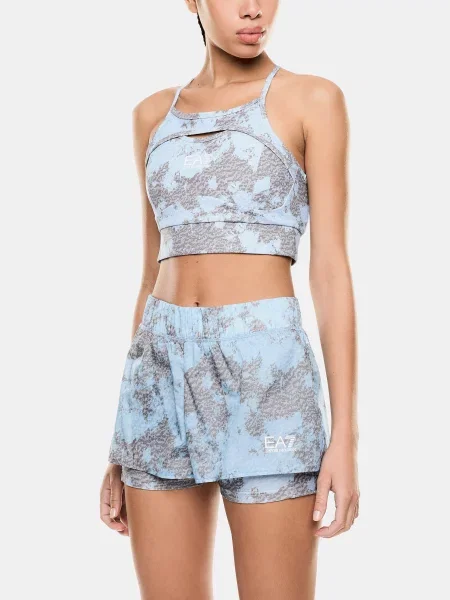 Спортивний топ поліамід/еластан блакитний