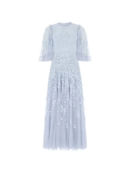 Oblekové maxi maxi šaty Needle & Thread modré