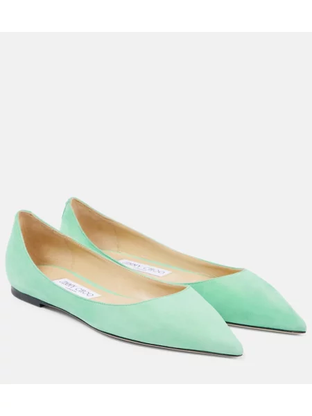 Balerinke Jimmy Choo iz semiša zelena
