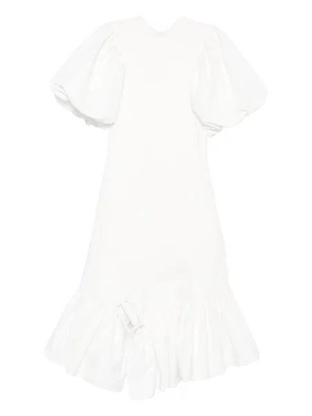 Sukienka Rokh z falbankami garniturowa biała