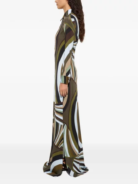 Rochie Pucci cu imagine de costum verde
