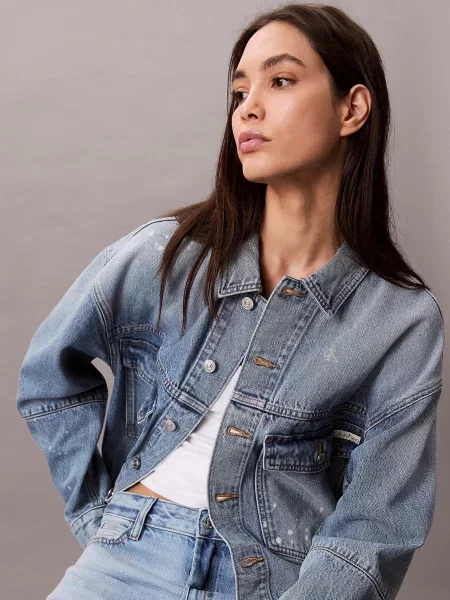 Джинсова куртка Calvin Klein Jeans блакитний