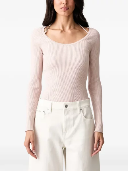 Lung top Guess cu autograf roz