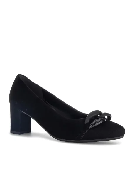 Pantofi cu toc Gabor din piele de căprioară negru