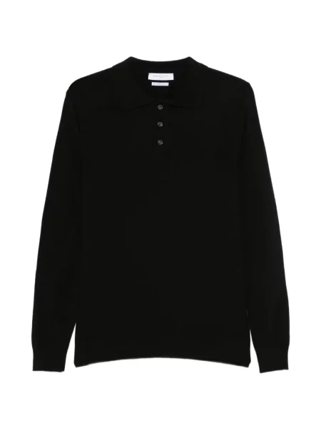 Lung tricou polo Daniele Fiesoli negru