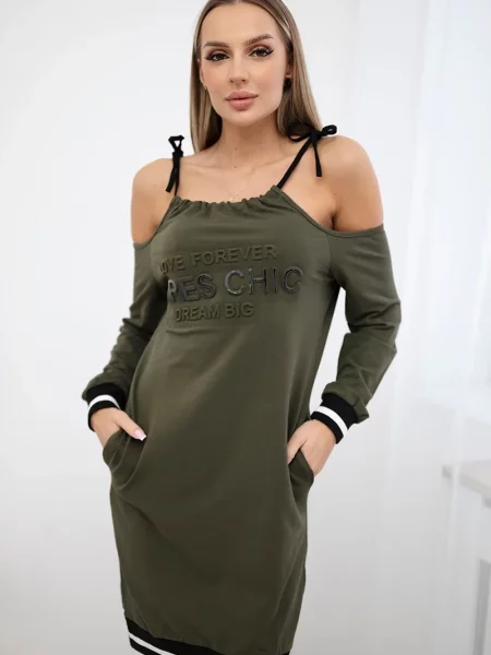 Sukienka Kesi garniturowa khaki