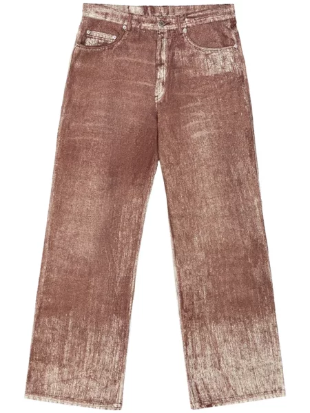 Blugi drepți Camperlab zdrențuiți roșu