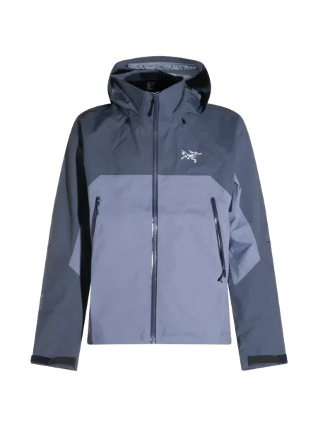 Geacă Arc'teryx cu glugă albastru