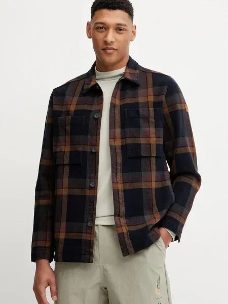 Fjallraven geacă cu aspect de cămașă Singi Flannel Overshirt M bleumarin de tranzitie
