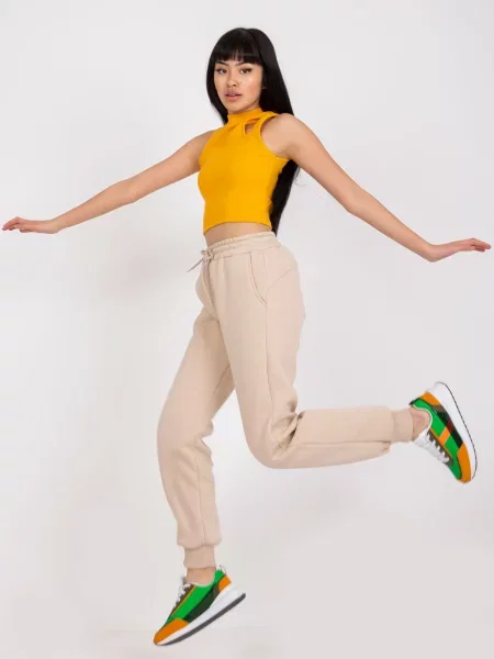 Spodnie dresowe Ex Moda beżowe