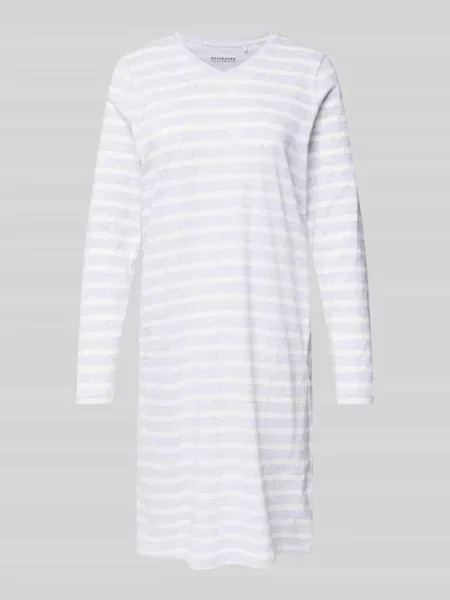 Koszula nocna ze wzorem w paski Schiesser