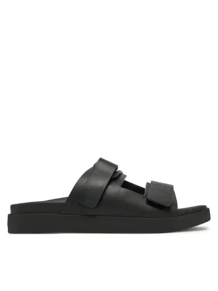 Calvin Klein Sandale Flat Adj Slide Eyelet negru