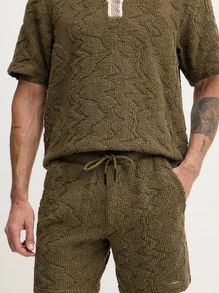 OAS trenirka kratke hlače z bombažem zelena