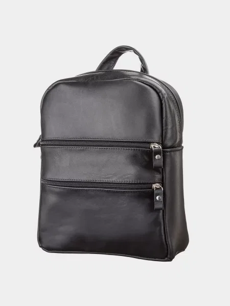 Кожаный рюкзак Shvigel черный