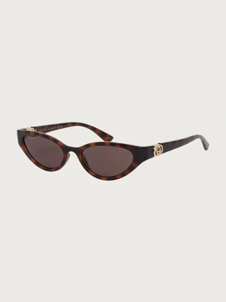 Gucci γυαλιά ηλίου cat-eye γυναικεία καφέ