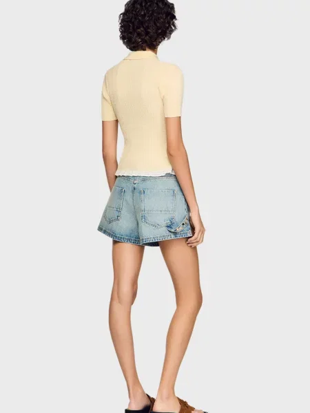 Топ Sandro бежевий