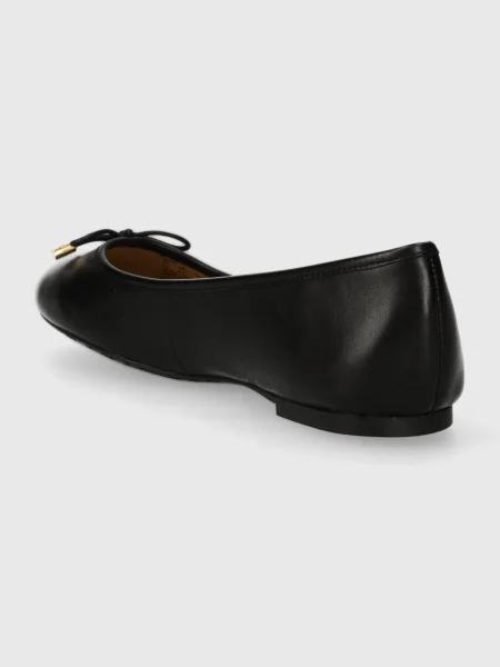 Lauren Ralph Lauren bőr balerina cipő Jayna fekete