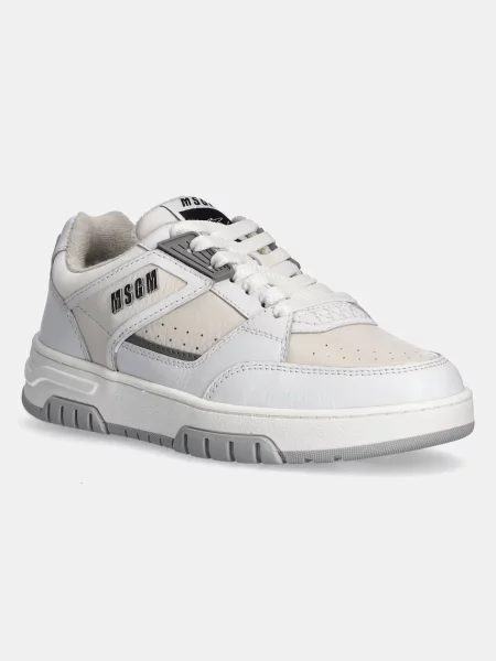 MSGM sneakers din piele alb