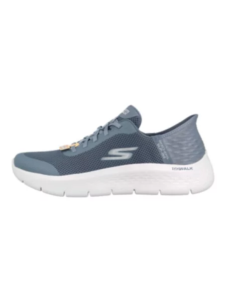 Sneakersy Skechers w jednolitym kolorze niebieskie