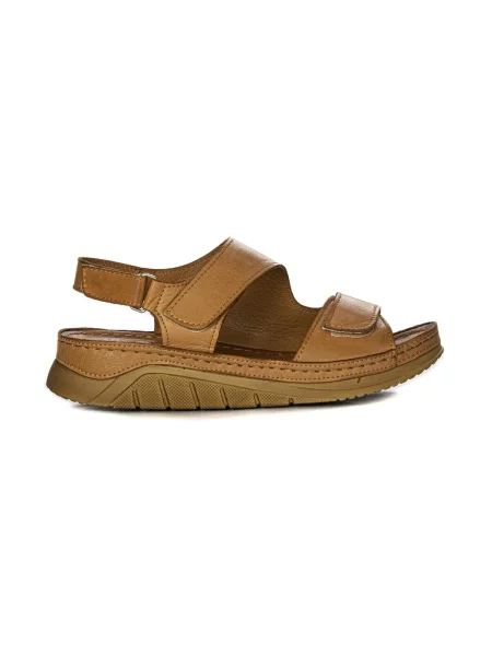 Pantofi Maciejka din piele cu platformă maro