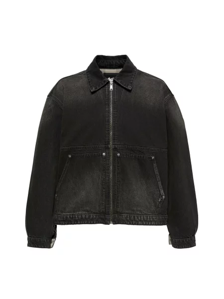 Pull&Bear Átmeneti dzseki farmer fekete